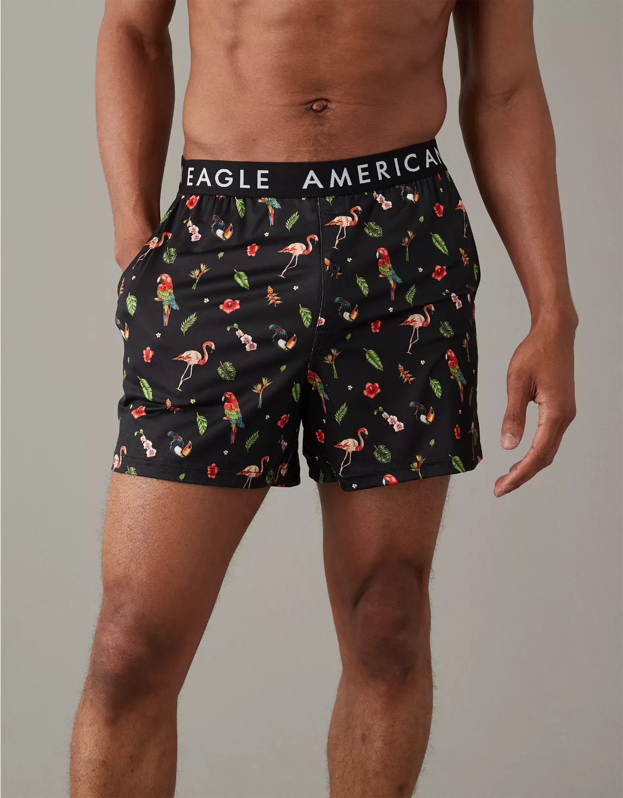 AEO Tropical Birds Ultra Soft Pocket Boxer Short