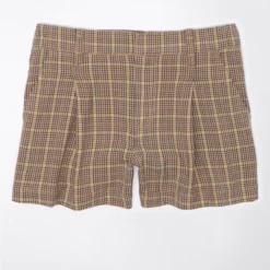AE High-Waisted Plaid Baggy Trouser Short