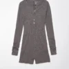 AE Long-Sleeve Knit Henley Onesie