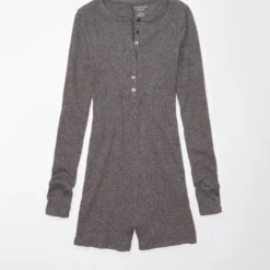 AE Long-Sleeve Knit Henley Onesie