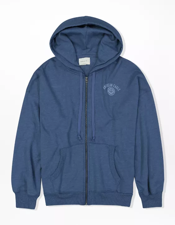 AE Fleece Oversized Zip-Up Hoodie - Image 3