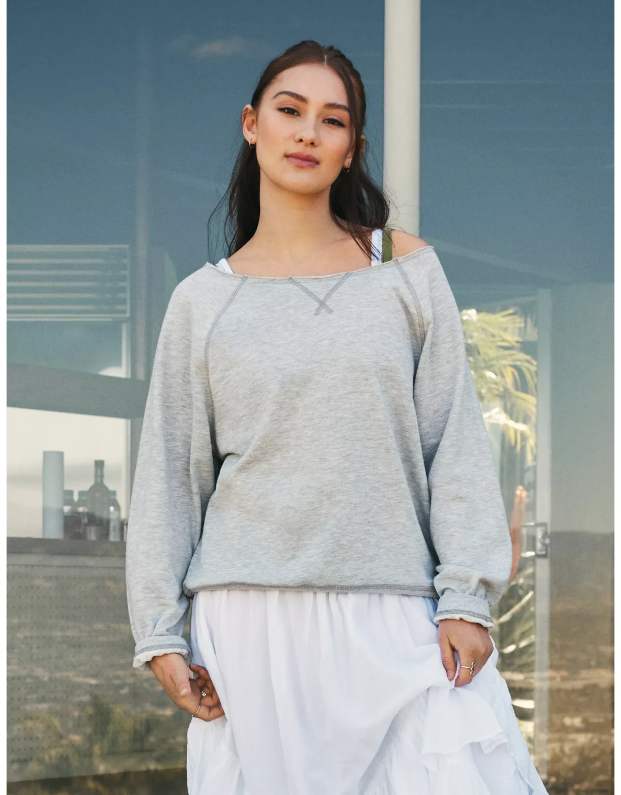AE Off-the-Shoulder Sweatshirt