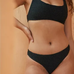 Aerie Lurex Crinkle Full Coverage Bikini Bottom