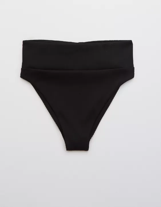 Aerie Ribbed High Cut Cheeky Bikini Bottom - Image 3