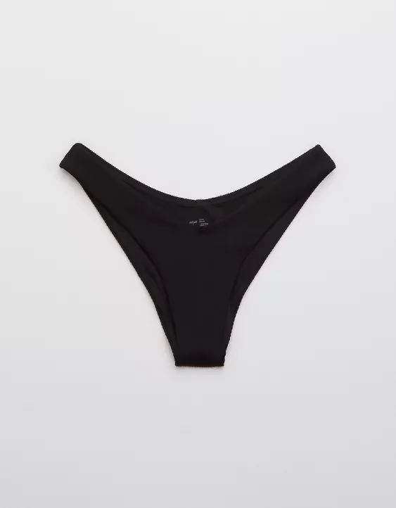 Aerie Ribbed Super High Cut Cheekiest Bikini Bottom - Image 3