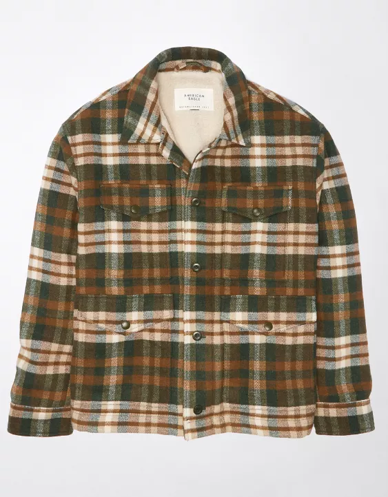 AE Plaid Button-Up Jacket - Image 3