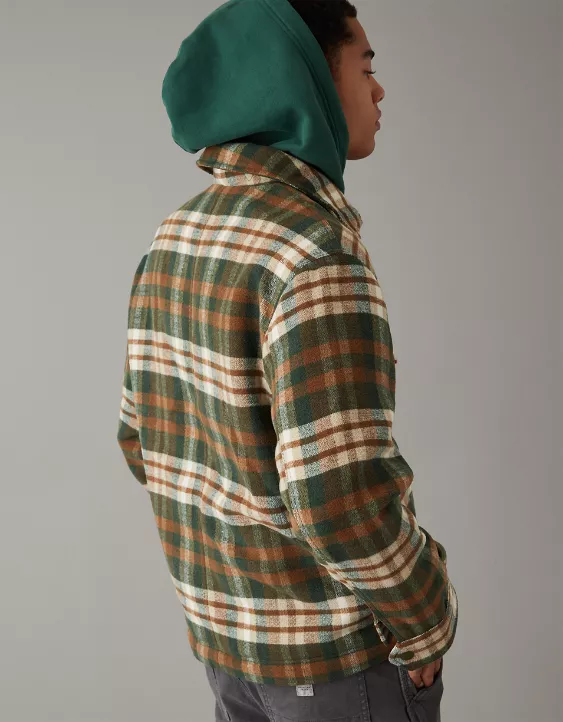 AE Plaid Button-Up Jacket - Image 2