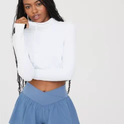 OFFLINE By Aerie Move-It Rib Mock Neck T-Shirt