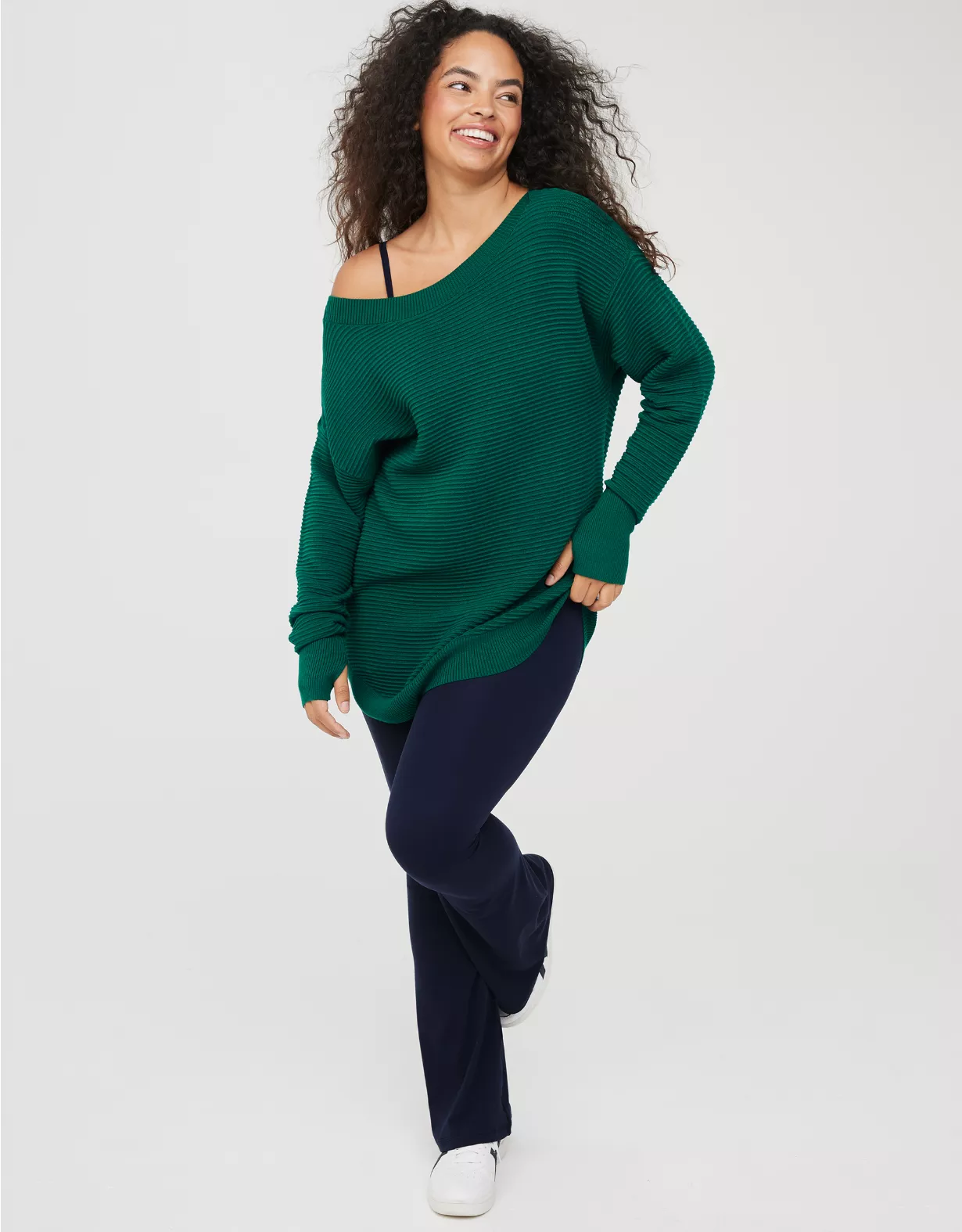 OFFLINE By Aerie Home Stretch Off The Shoulder Sweater