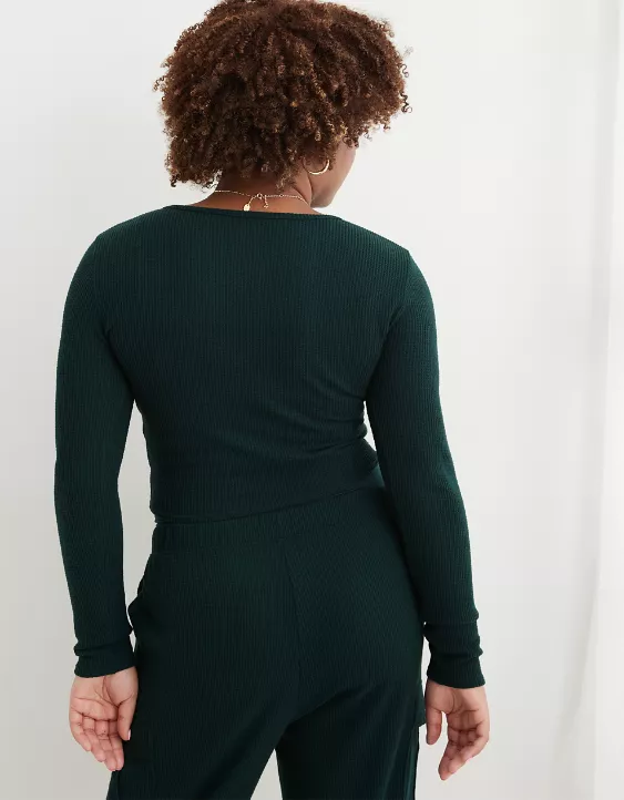 Aerie Waffle Wrap Top - Image 3