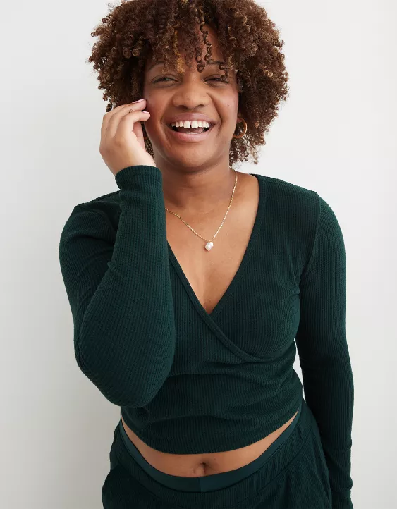Aerie Waffle Wrap Top - Image 2