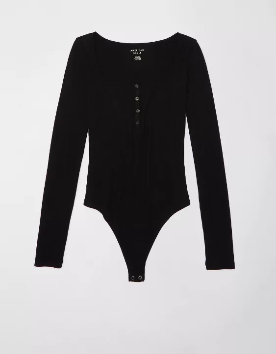 AE Scoop Henley Bodysuit - Image 3