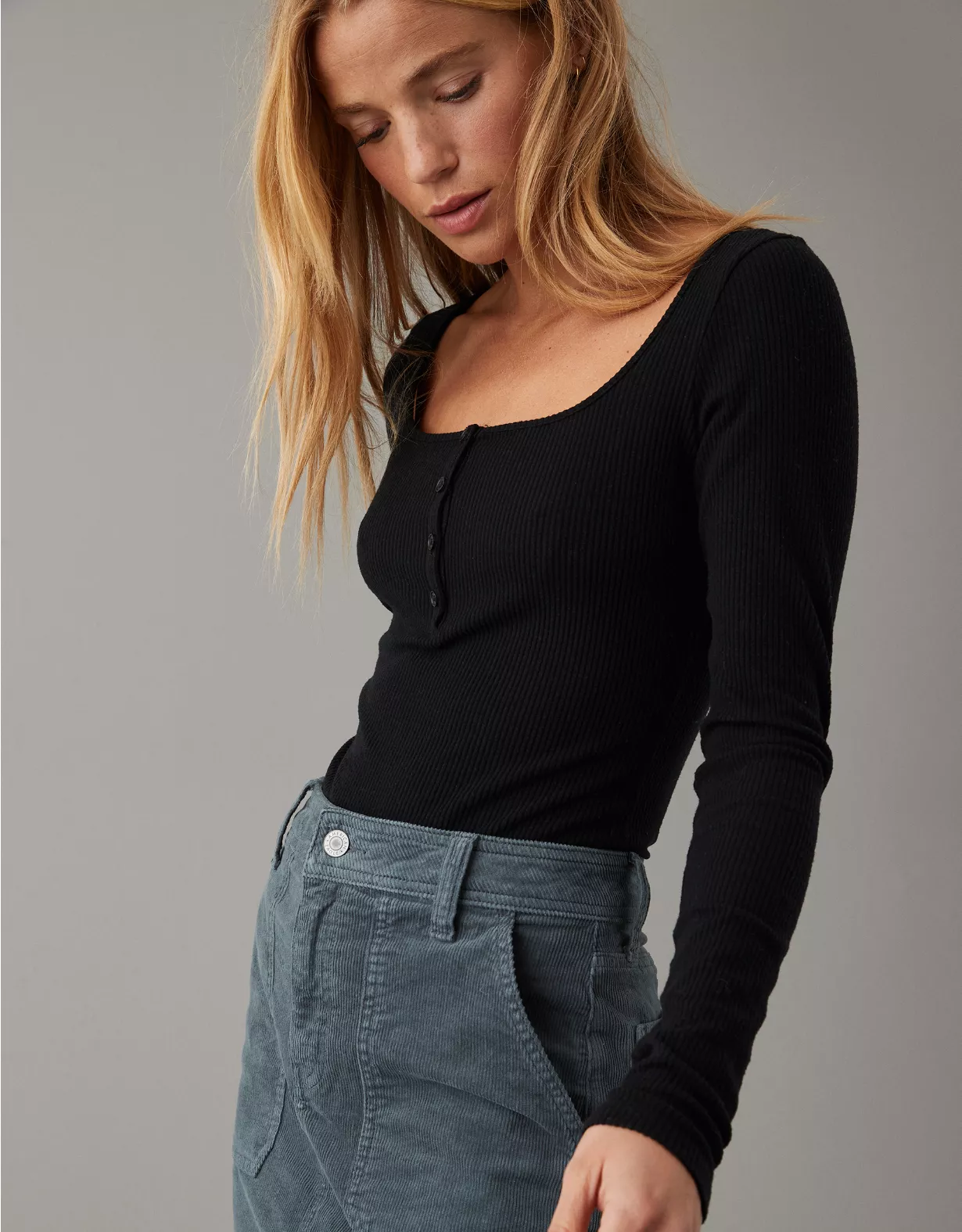 AE Scoop Henley Bodysuit