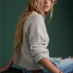AE77 Premium Oversized Cropped Cashmere Sweater