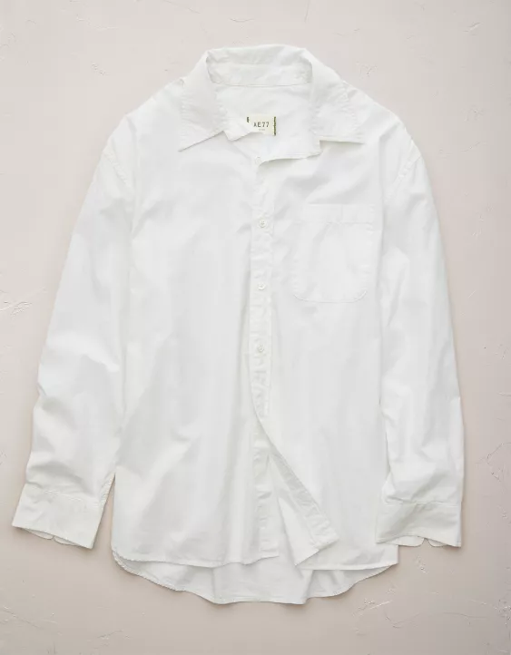 AE77 Premium Poplin Boyfriend Shirt - Image 3