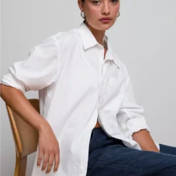 AE77 Premium Poplin Boyfriend Shirt