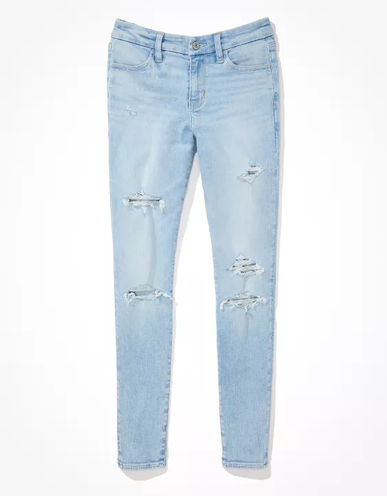AE Next Level Curvy High-Waisted Ripped Jegging - Image 3
