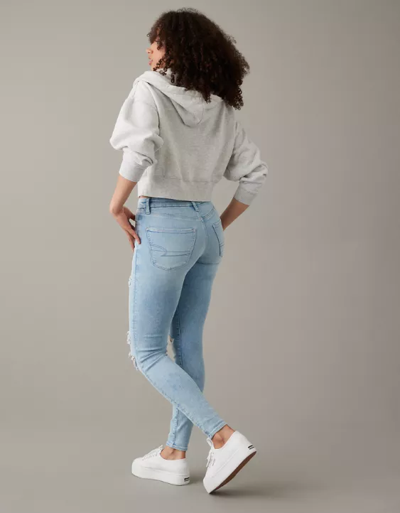 AE Next Level Curvy High-Waisted Ripped Jegging - Image 2