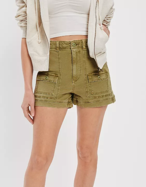 AE Highest Waist '90s Boyfriend Cargo Short - Image 2