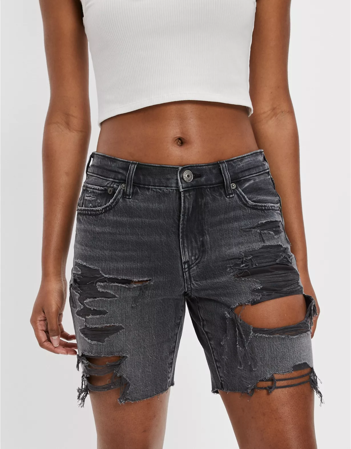 AE Denim Low-Rise Baggy Short