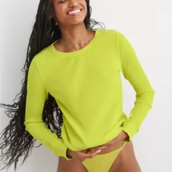 Aerie Fireside Long Sleeve Crewneck T-Shirt