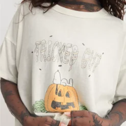 Aerie Crewneck Snoopy Graphic Oversized Boyfriend T-Shirt