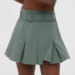 OFFLINE By Aerie Real Me Belted Pleated Skort