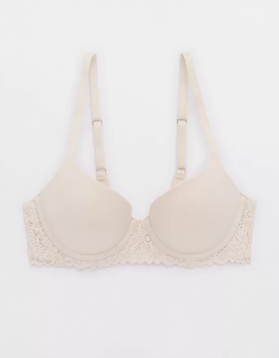 Aerie Sunnie Demi Push Up Blossom Lace Trim Bra - Image 3