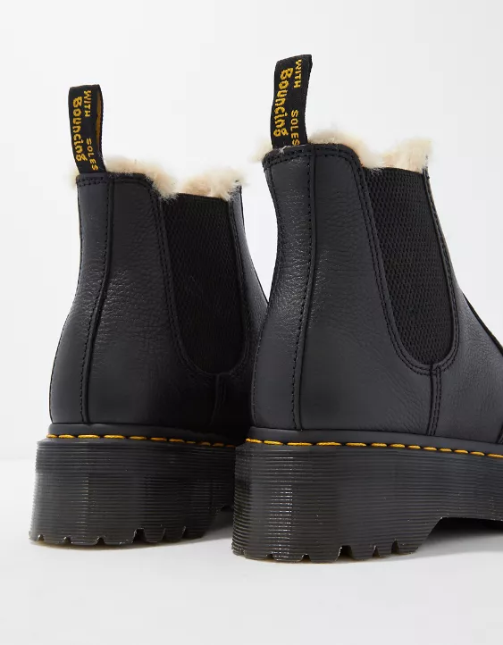 Dr. Martens Women's 2976 Faux Fur-Lined Platform Chelsea Boot - Image 3