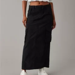 AE Low-Rise Corduroy Maxi Skirt