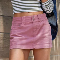 AE Super Stretch High-Waisted Corduroy Mini Skirt